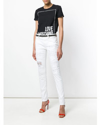 Love Moschino Distressed Low Rise Jeans