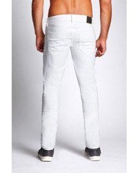 GUESS Farifax Skinny Jeans In Barley Wash Optic White 32 Inseam
