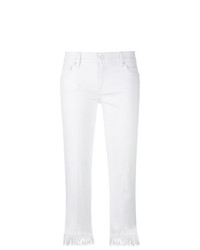 7 For All Mankind Fringed Trim Skinny Jeans