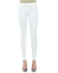 Hudson Nico Mid Rise Super Skinny Jeans White
