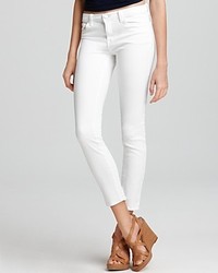 J Brand 811 White Tencel Supersoft Skinny Jeans In Snow