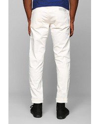 UO Japan Blue Ankle Cut Tapered White Skinny Jean