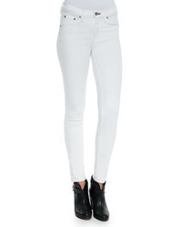 Rag & Bone Jean Mid Rise Super Skinny Jeans Bright White