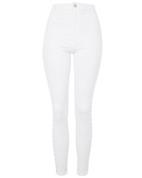 Topshop Joni Side Lace Up Ankle Skinny Jeans