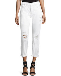 7 For All Mankind Josephina Skinny Jeans W Destroy White