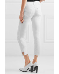Frame Le High Cropped Skinny Jeans White