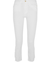 Frame Le High Cropped Skinny Jeans White