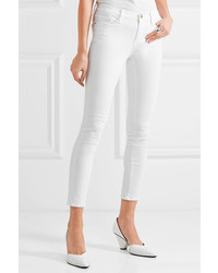 Frame Le Skinny De Jeanne Crop Mid Rise Jeans White