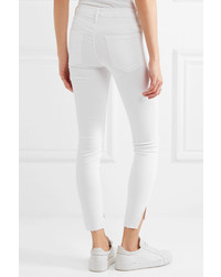 Frame Le Skinny De Jeanne Raw Stagger Mid Rise Jeans