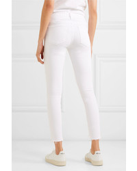 Frame Le Skinny De Jeanne Raw Stagger Mid Rise Jeans