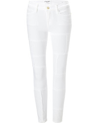 Frame Denim Le Skinny Panel White Jeans