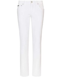 Dolce & Gabbana Logo Plaque Stretch Cotton Skinny Jeans