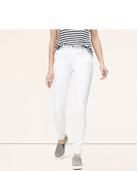 LOFT Modern High Waist Skinny Ankle Jeans In White