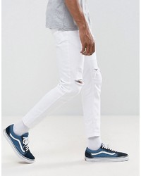 Pull&Bear Skinny Carrot Fit Jeans In White