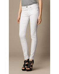 Burberry Skinny Fit Low Rise White Jeans