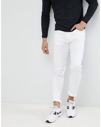 Love Moschino Skinny Jeans In White With Milano Logo