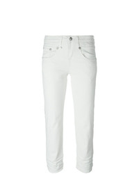 R13 Stretch Skinny Fit Cropped Jeans