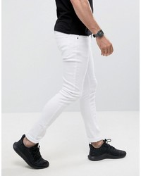 Pull&Bear Super Skinny Jeans In White