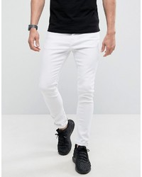 Pull&Bear Super Skinny Jeans In White