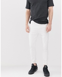 Bershka Super Skinny Jeans In White 21 Asos Lookastic