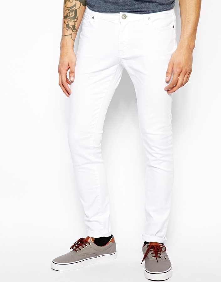 damage white jeans