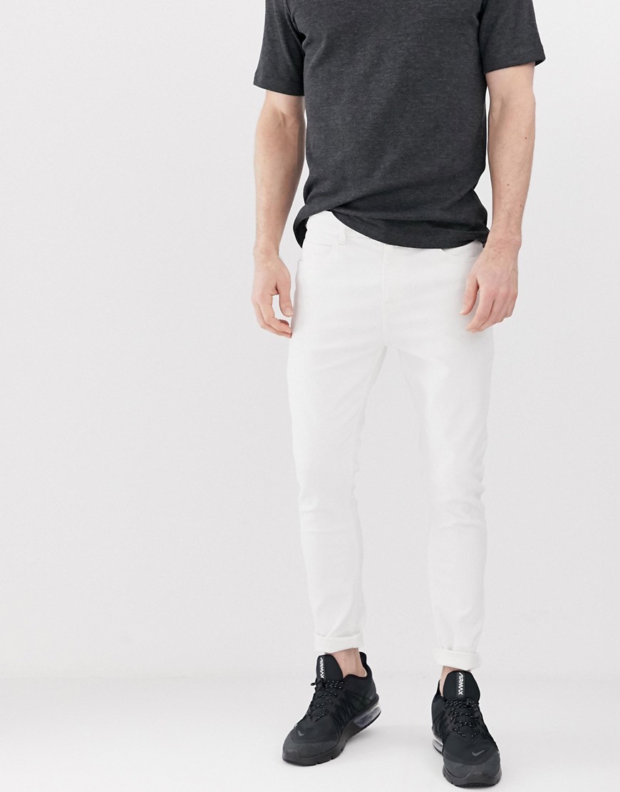 Bershka Super Skinny Jeans In White, $18 Asos Lookastic