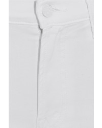 Mother The Insider Cropped High Rise Skinny Jeans White