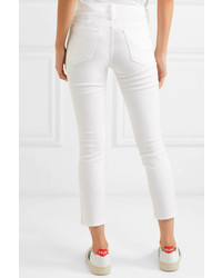 Mother The Looker Cropped High Rise Skinny Jeans