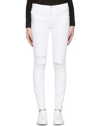 J Brand White Maria High Rise Skinny Jeans