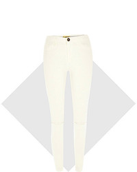 River Island White Ripped Knee Molly Jeggings