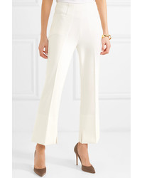 Roland Mouret Goswell Cropped Crepe Flared Pants