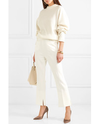 Roland Mouret Goswell Cropped Crepe Flared Pants