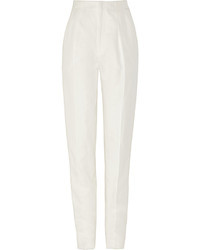 Roland Mouret Lomelo Twill And Stretch Crepe Tapered Pants