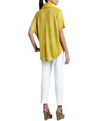 Eileen Fisher Slim Stretch Crepe Ankle Pants