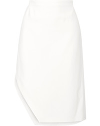 Narciso Rodriguez Asymmetric Stretch Crepe Skirt White