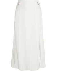 Proenza Schouler Belted Crepe Midi Skirt Off White