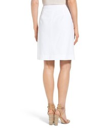 Lafayette 148 New York Cindy Zip Front A Line Skirt