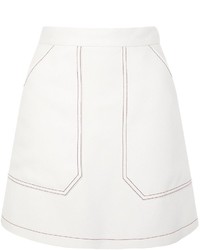 Topshop Contrast Seam A Line Skirt
