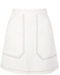 Topshop Contrast Seam A Line Skirt