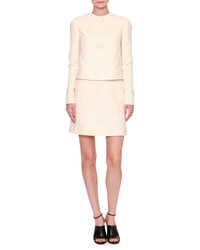 Valentino Daisy Crepe Couture Skirt Ivory