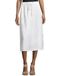 Eileen Fisher Heavy Organic Linen Midi Skirt Plus Size