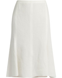 Calvin Klein Collection Laflair Panelled Linen Skirt
