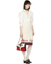 Gucci Off White Modern Future Gardenia Skirt