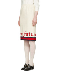 Gucci Off White Modern Future Gardenia Skirt