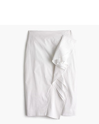 J.Crew Ruffle Skirt In Cotton Poplin