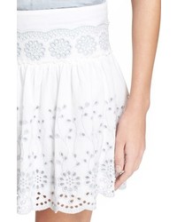 See by Chloe See By Chlo Broderie Anglaise Cotton Poplin Skirt
