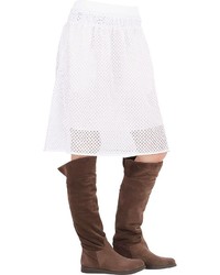 See by Chloe Cotton Blend Eyelet Skirt