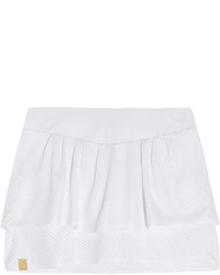 Monreal London Western Perforated Stretch Jersey Tennis Skirt White