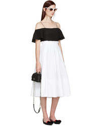 Fendi White Poplin Skirt