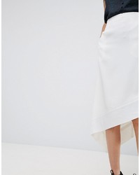 Asos White White Asymmetric A Line Skirt